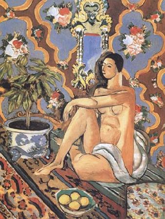 Henri Matisse Decorative Figure on an Ornamental Background (mk35) China oil painting art